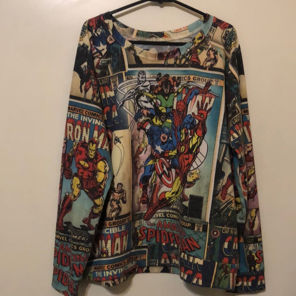 Marvel vintage comic books long sleeve